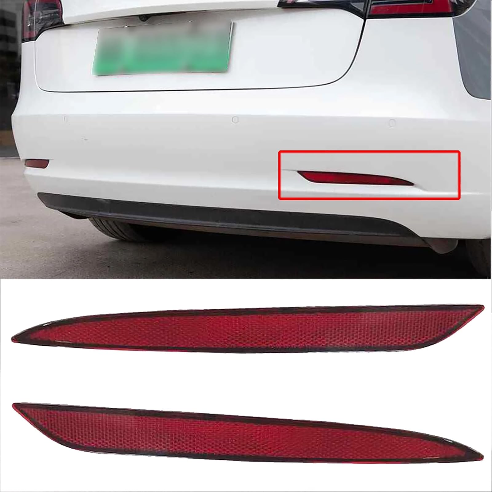 2 lentes reflectoras para parachoques trasero de coche 1495817-00-C 1495818-00-C