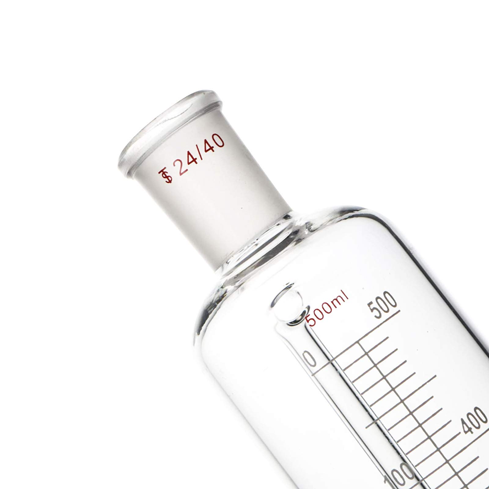 Autoark Embudo de adición de ecualización de presión de 500 ml, Embudo de gota de vidrio de borosilicato 24/40 junta con llave de paso PTFE para laboratorio, AIS-005