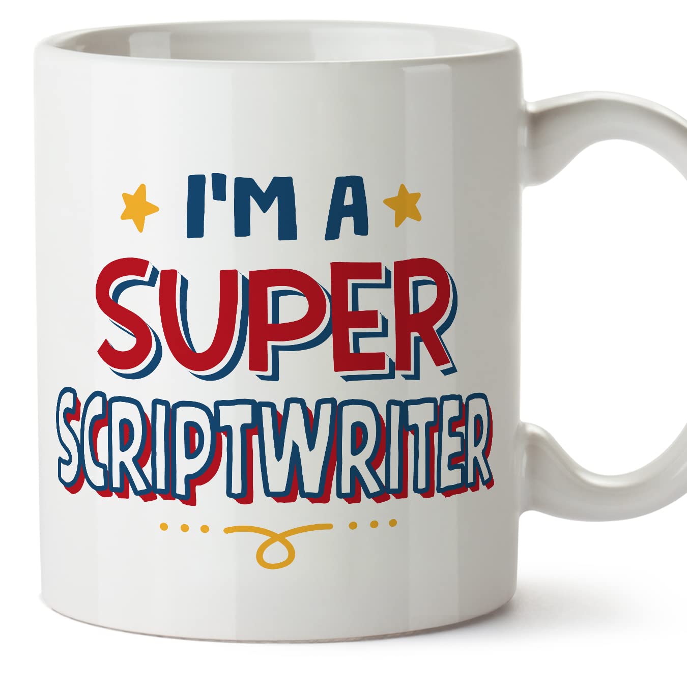 MUGFFINS Scriptwriter Mug - in English - I'm Super - Funny Gift for Colleagues - Ceramic 11oz Mug โ image 1