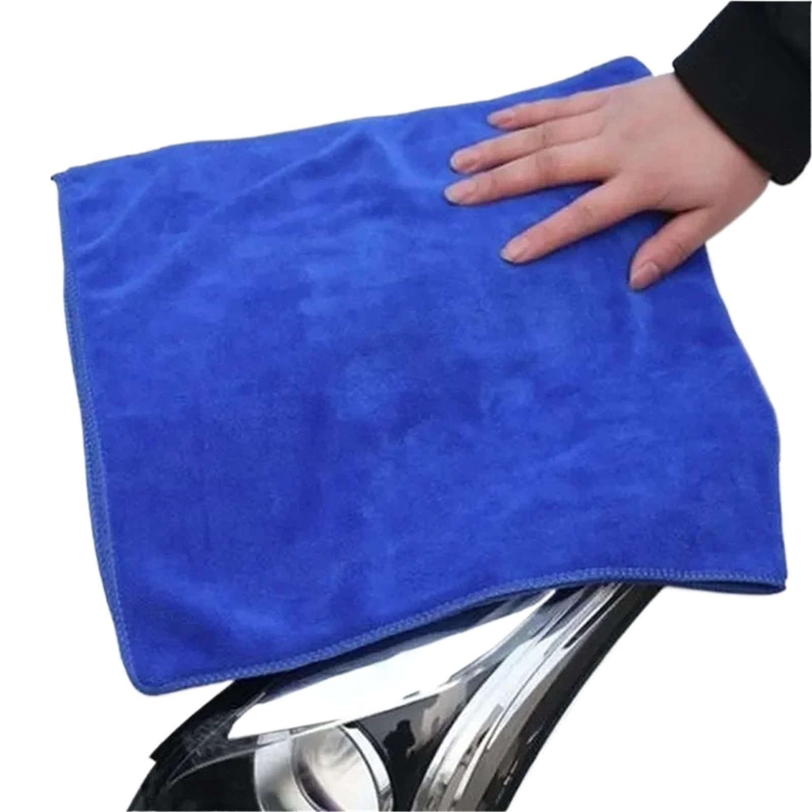 GMEqfhpOPS 10/200PCS Microfiber Car Cleaning Towels Super Absorbent Car Drying Cloth Household Car Care Detailing Hemming Towel Duster Rags Towels Bath(BLUE 100pcs)