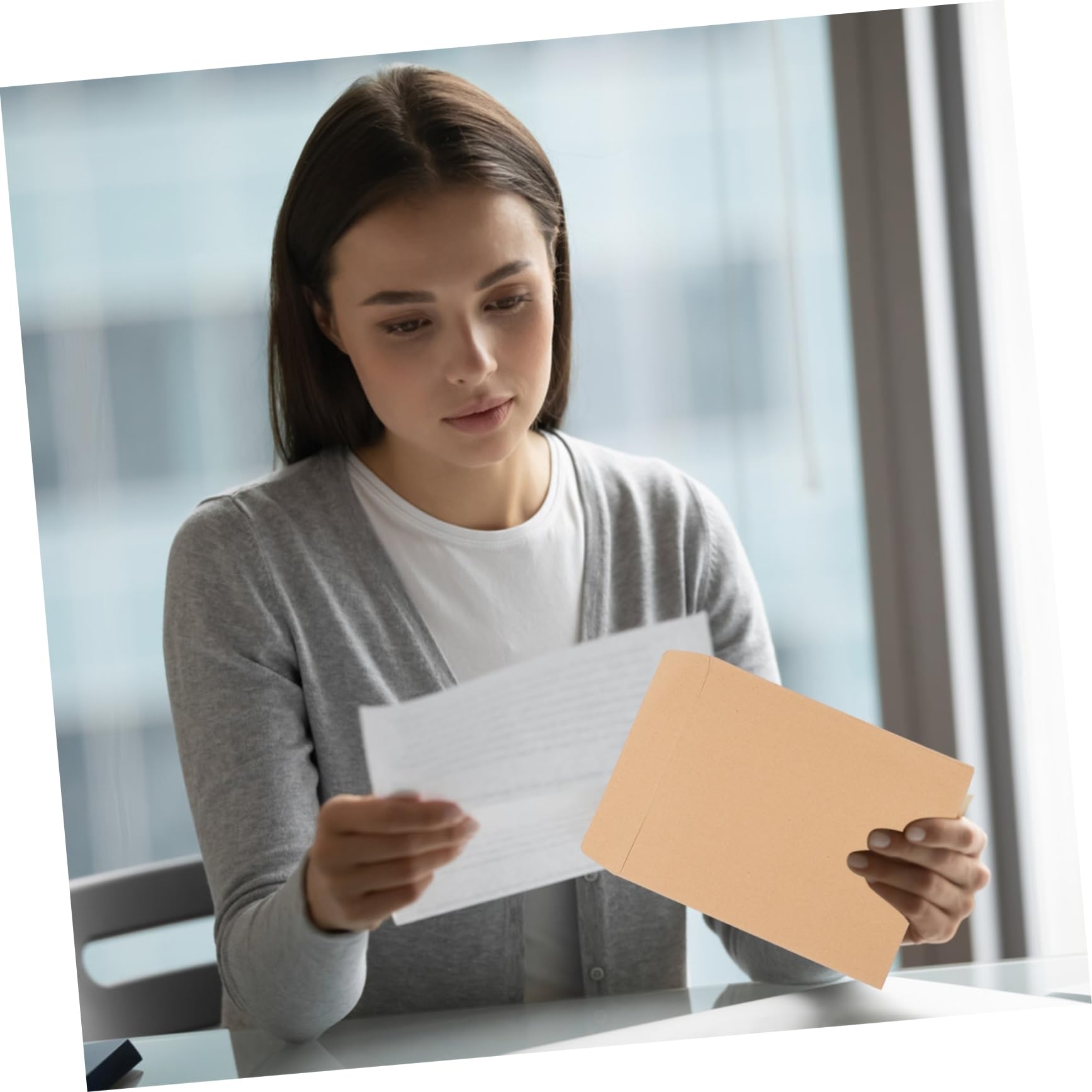 Buste in Carta Kraft Trasparente 25 Pezzi per Cartoline Regalo