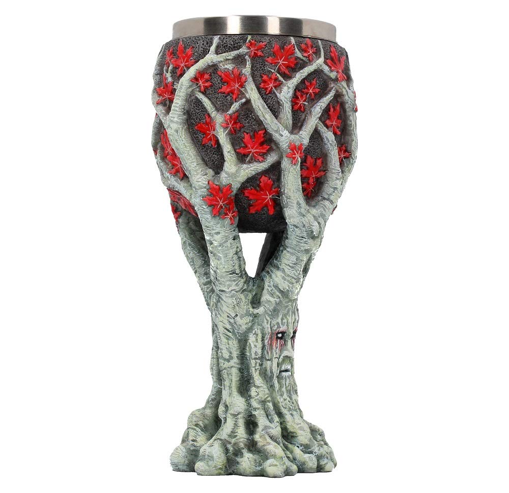 Nemesis Now Weirwood Tree Game of Thrones - Copa (23,5 cm, Resina con Inserto de Acero Inoxidable), Color Gris
