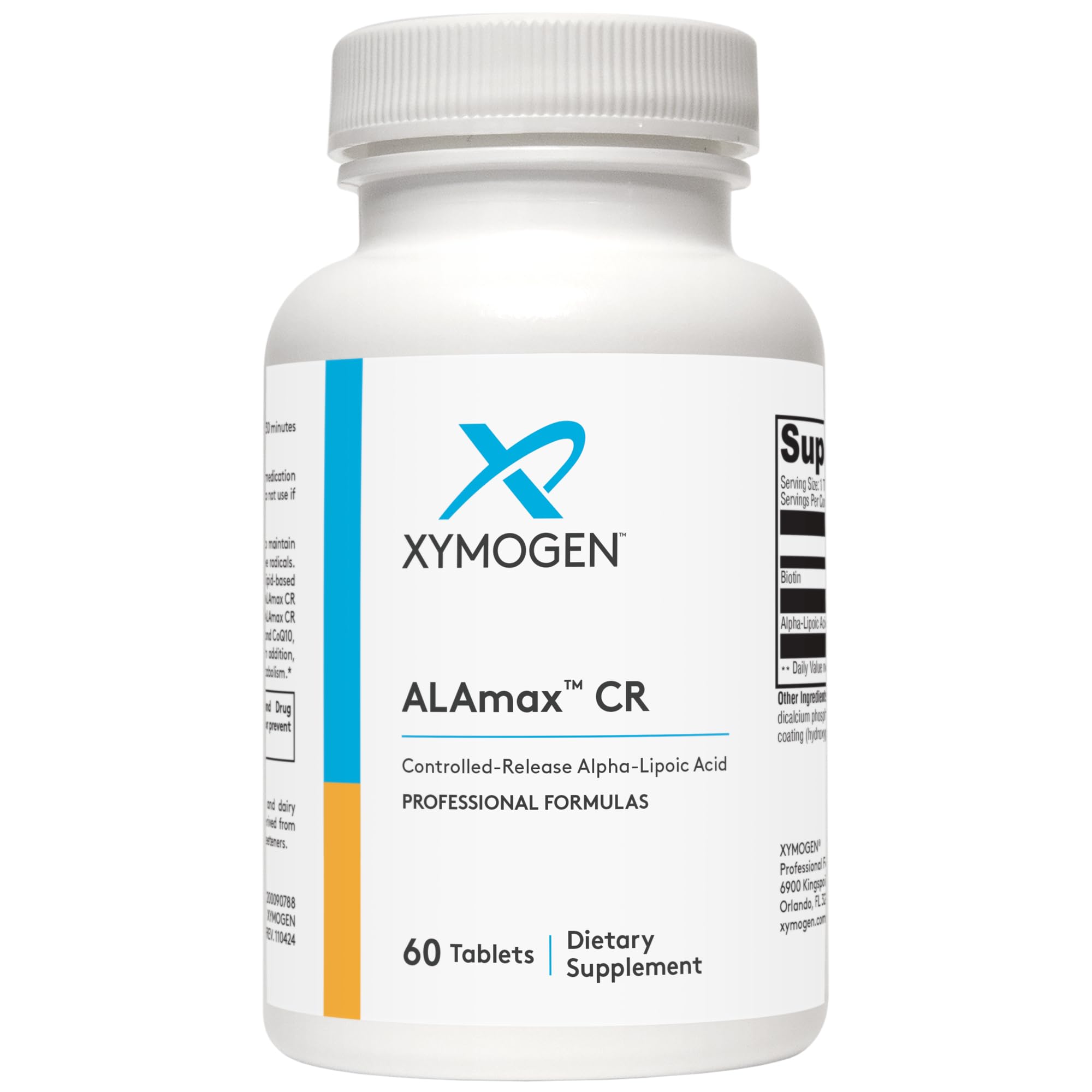 XYMOGEN ALAmax CR - Alpha Lipoic Acid 600mg Tablets - ALA Supplement with Biotin - Support Healthy Antioxidant Activity & Glutathione Levels for Natural Detox (60 Tablets)