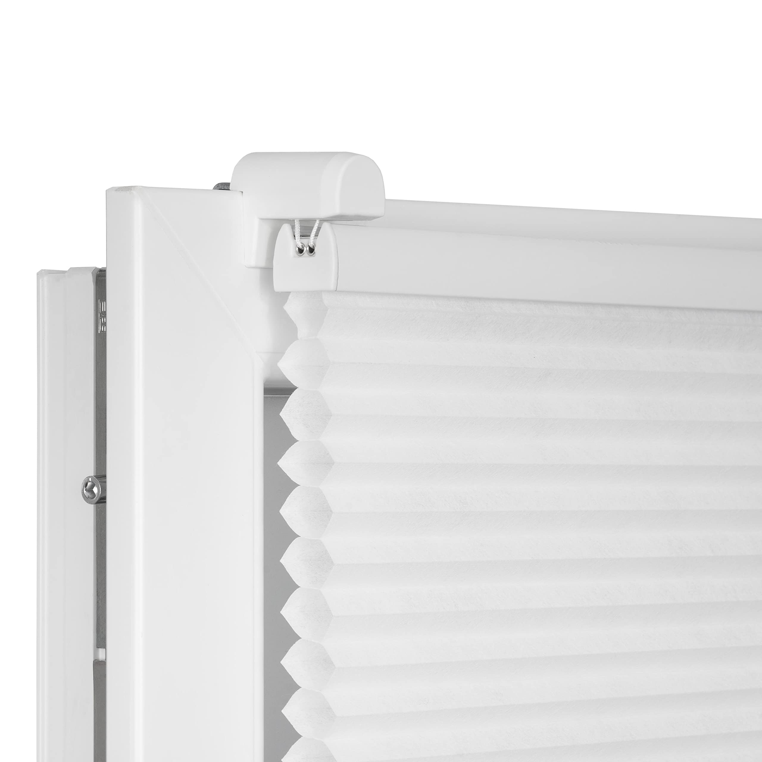 Ventanara® Waben Plissee ohne Bohren Weiß tageslicht Klemmfix Plisseerollo Faltrollo verspannt inklusive Premium Klemmträger 75 x 220 cm