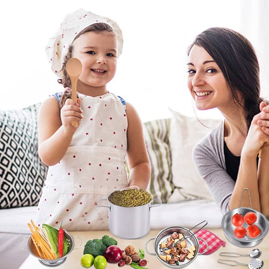 Veitch fairytales Set Pentole Giocattolo e Cucina Accessori per Bambini