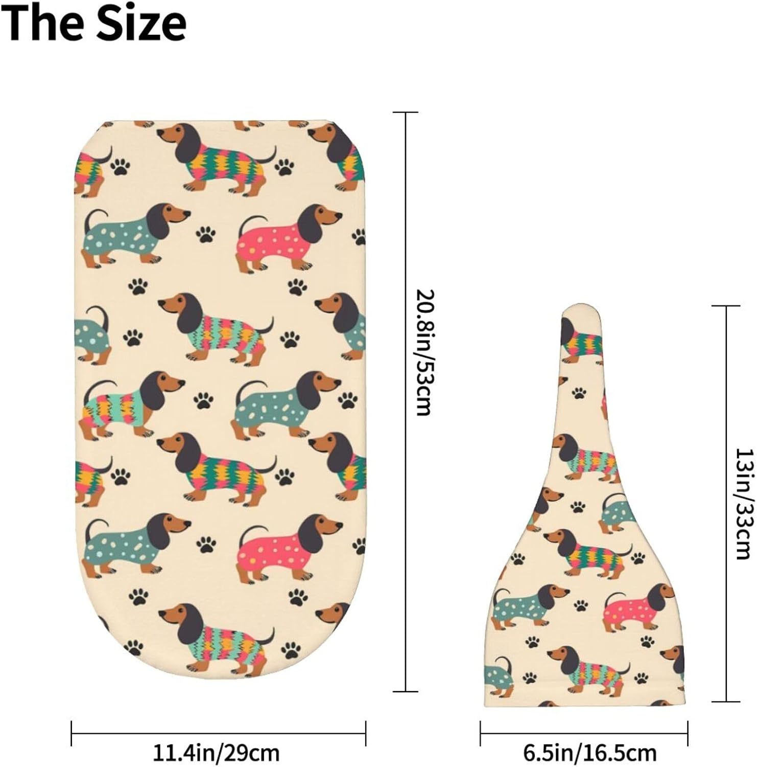 KiuLoam Colorful Cute Dachshund Paw Print Swaddle Blanket with Beanie Hat Set Newborn Receiving Blankets Baby Swaddle Wrap Soft Swaddle Blankets for Baby Boys and Girls