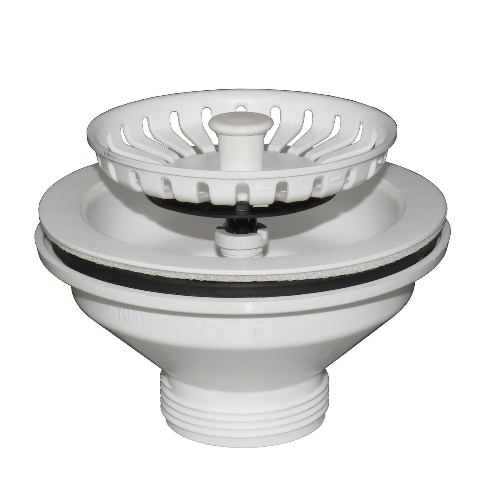Liquida Matt White Sw3mw Kitchen Sink Basket Strainer Waste