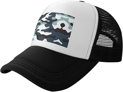 WXZYFP Adult mesh Baseball Cap Marine Camouflage, Made of