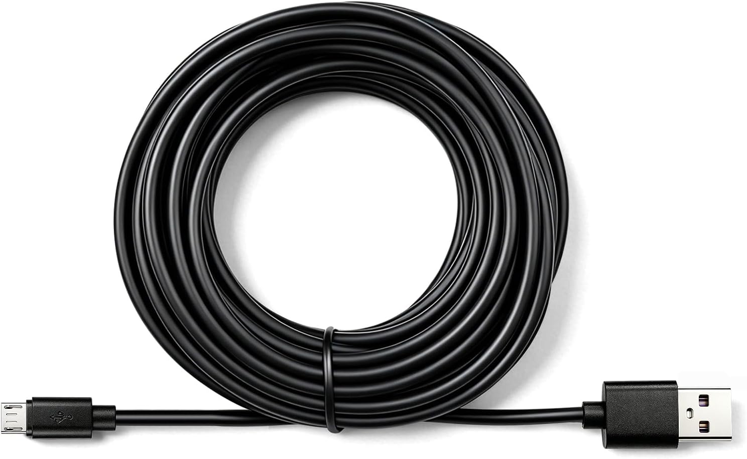 25 ft Micro USB Cable Replacement for Wyze Cam, Nest Camera - Extra Long Extension Power Cord (Black)