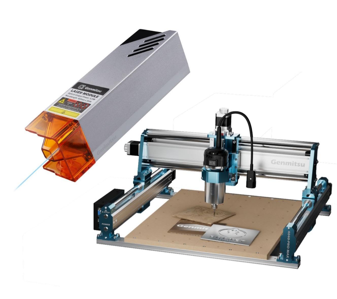 Genmitsu Fresatrice CNC 4040-PRO MAX+5W Modulo laser compresso