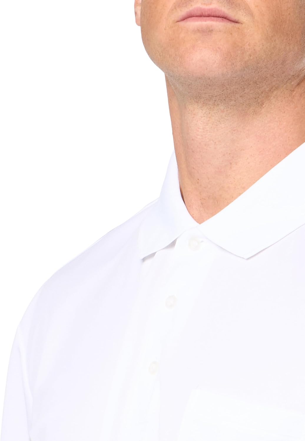 PGA Tour Men's Short Sleeve Airflux Solid Polo Shirt with Pocket Shirt