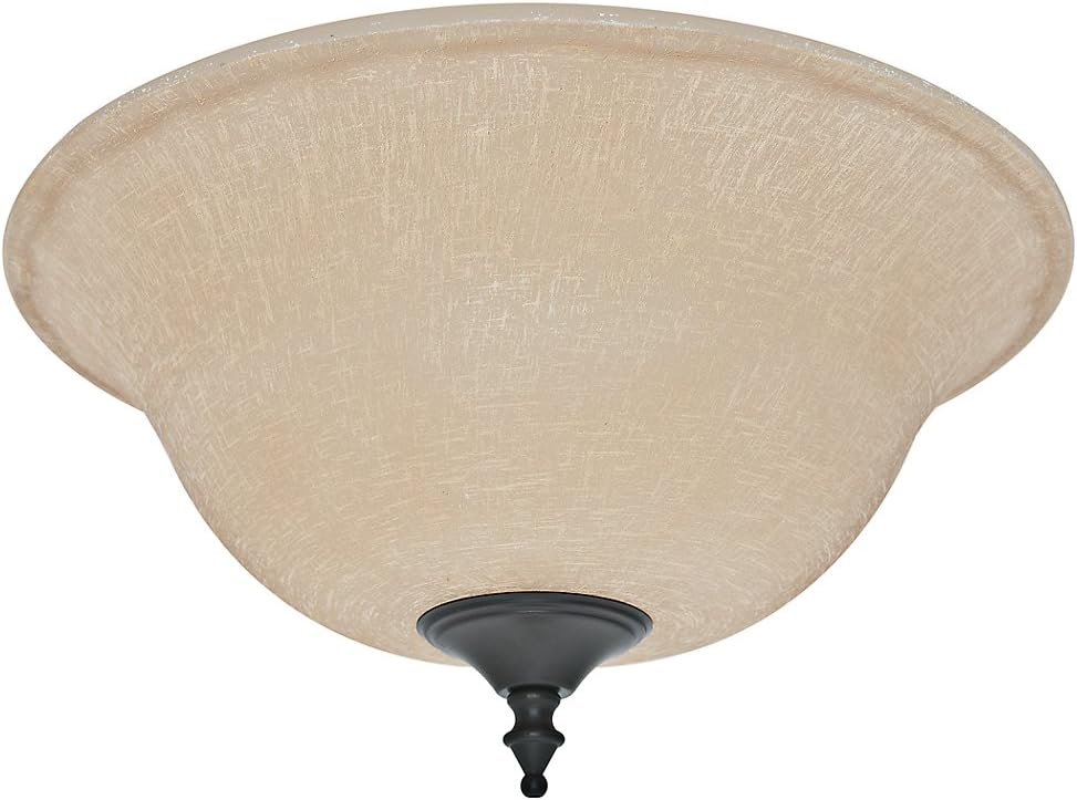 Hunter Fan Company, 99160, Amber Linen Glass Bowl