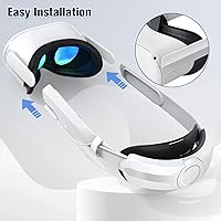Vista 6 de NEWENMO - Correa de élite integrada de 6000 mAh con batería para Oculus Quest 2, correa de cabeza mejorada con paquete de batería Quest 2, comodidad