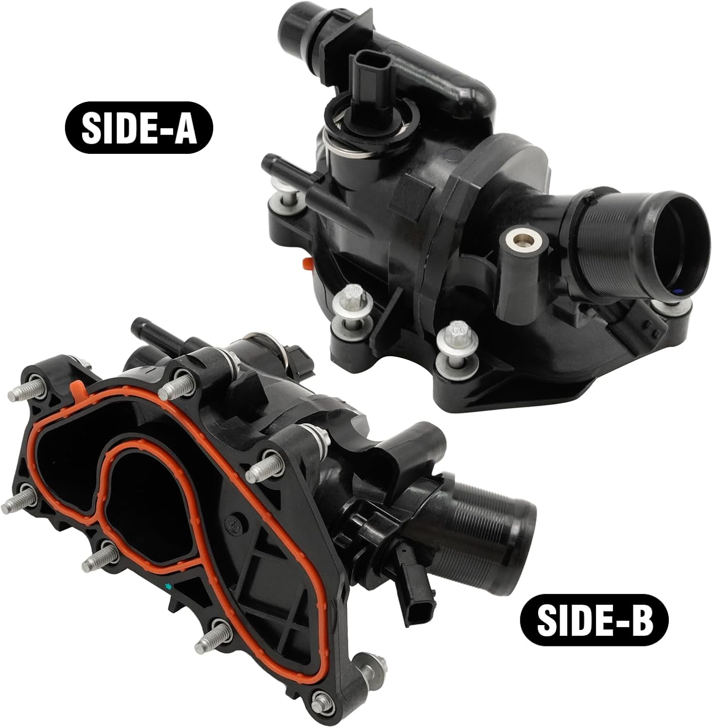 MDEOOSKY 2822030175 Engine Coolant Thermostat Housing Assembly, Replacement for Mercedes Benz A160 180 200 CLA180 200 250 A250E GLB180 200 250, Replaces A2822030175