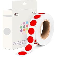 PARLAIM 1000 Pack 0.5 inch Diameter Round Dot Stickers, Red Color-Coding Circle Labels