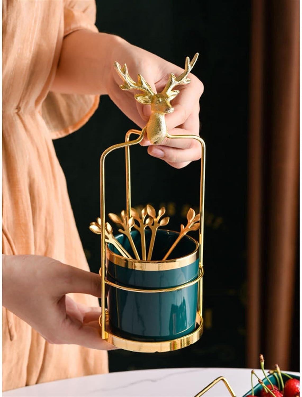 Fine Spoons Stainless Steel Coffee Spoon Dessert Spoon Sugar Spoon Ice Cream Spoon Creative Suits Storage Jar for Household Snack Spoon Soup Spoons