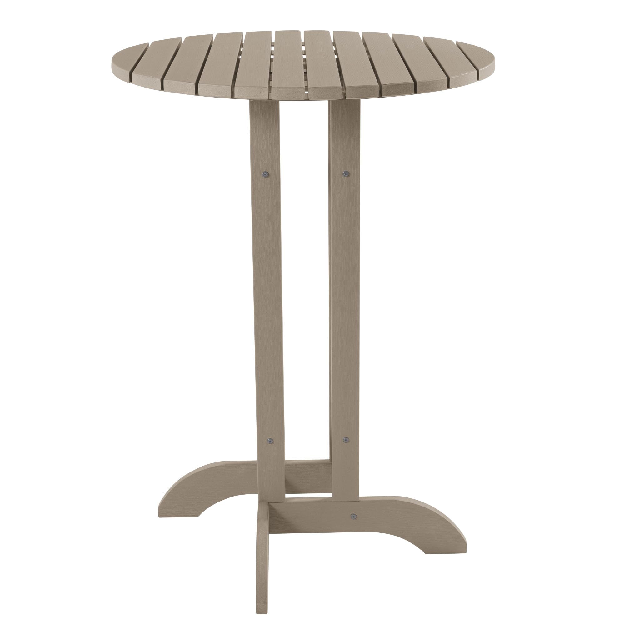 highwood Outdoor Bar Height Bistro Table, 30" Round, Woodland Brown