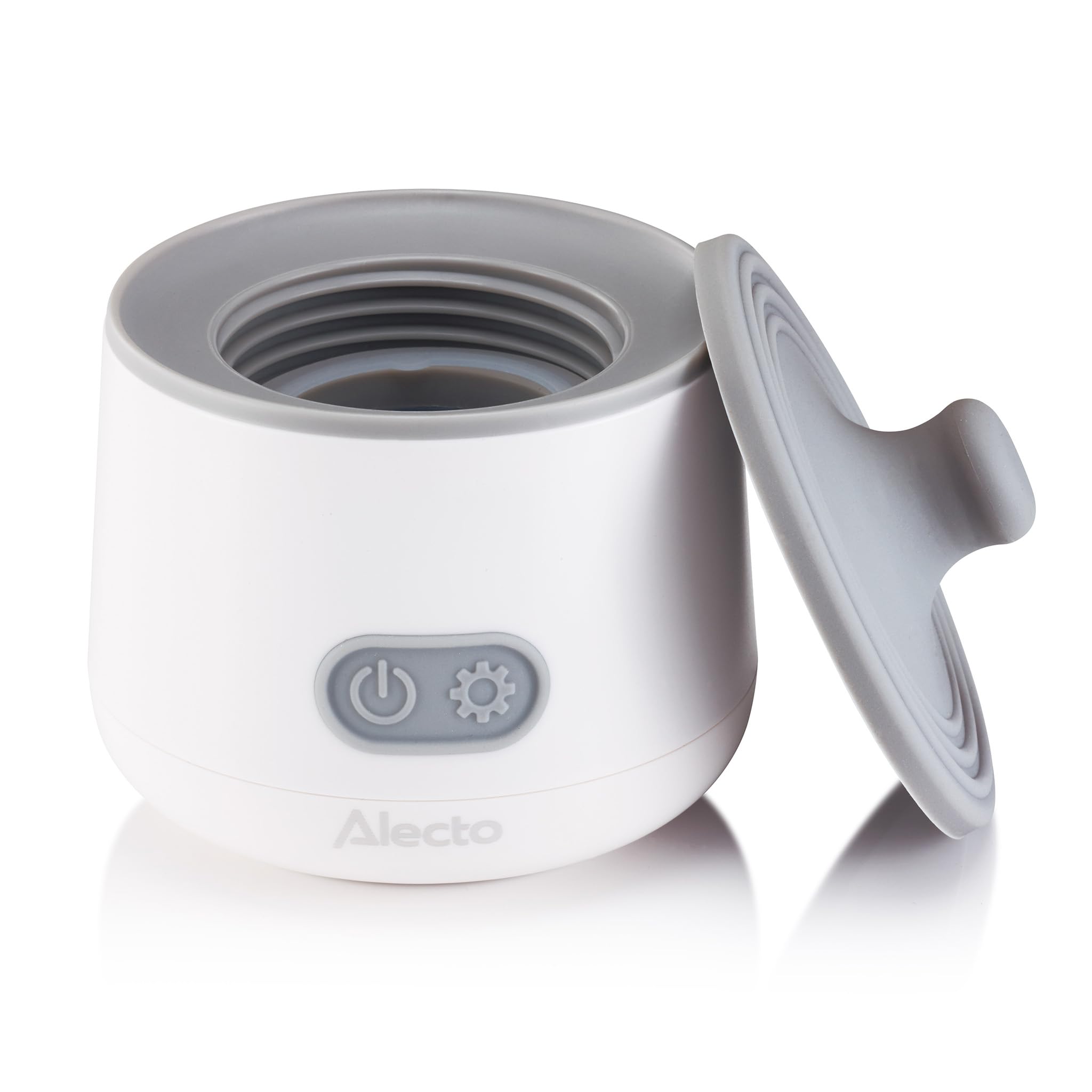 Alecto BW1000 Chauffe-biberon portable pour les déplacements et les stimulations, convient à presque tous les biberons – Blanc