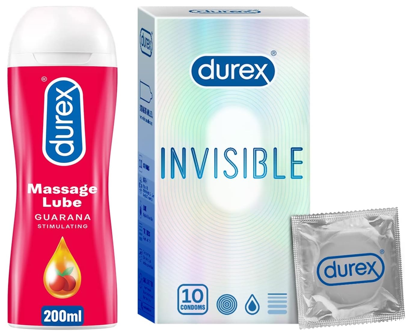Durex Lube Stimulating Massage and Lubricant Gel for Men & Women - 200ml | Water based lube & Durex Invisible Super Ultra Thin Condoms for Men - 10 Count : Amazon.in: Health & Personal Care Durex Lube Stimulating Massage and Lubricant Gel for Men & Women - 200ml | Water based lube & Durex Invisible Super Ultra Thin Condoms for Men - 10 Count : Amazon.in: Health & Personal Care