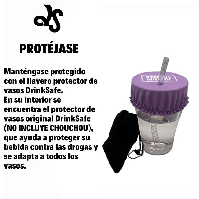 DrinkSafe I El llavero protege cristal antidrogas reutilizable a deseo