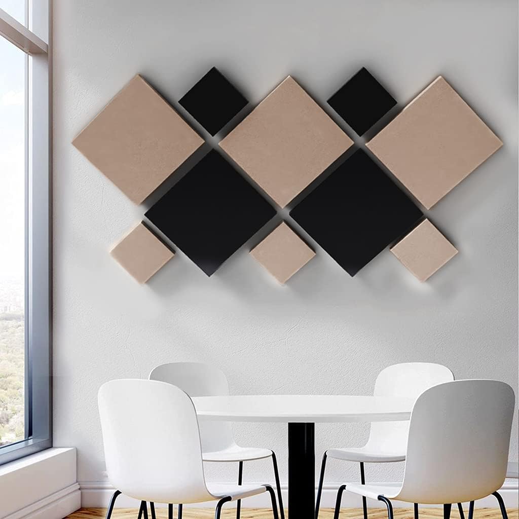 Acoustimac Suede Butterfly Acoustic Panel Design Pack: 10 Pcs 5)2'x2'x2" 5)1'x1'x2" 3-Khaki & 2-charcoal