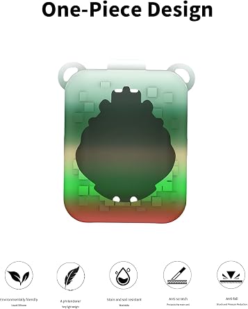 Silicone Case for Bitzee Interactive Toy Harry Potter - Soft Protective Cover with lanyard & Cleaning Pen,toergy Comfortable, Portable Anti-Scratch Skin for Pet Game Machine (Green mixed)