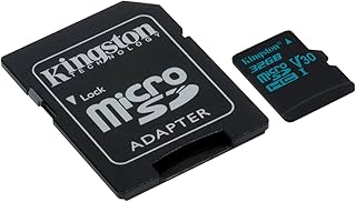 Kingston Canvas Go! 32GB microSDHC Class 10 microSD Memory Card UHS-I 90MB/s R Flash Memory Card with Adapter (SDCG2/32GB)