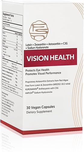 FSN FRUSIRNAG Vision Health Luteína zeaxantina (102) + astaxantina con extracto de algas rojas, apoya una visión saludable, sin OMG, sin gluten,