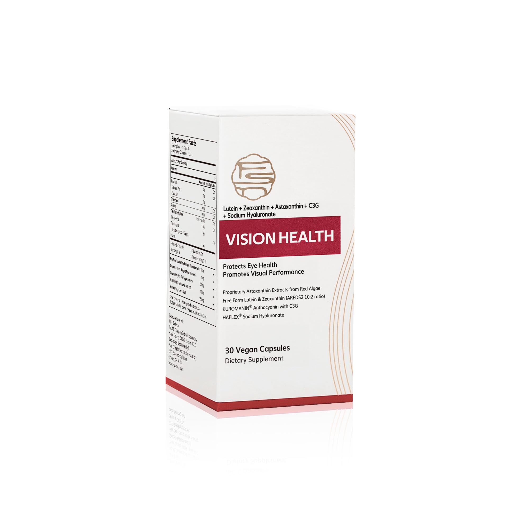 FSN FRUSIRNAG Vision Health Lutein : Zeaxanthin (10:2) + Astaxanthin with Red Algae Extract, Supports Healthy Vision, Non-GMO, Gluten-Free, Chemicals/Toxin-Free, 30 Capsules