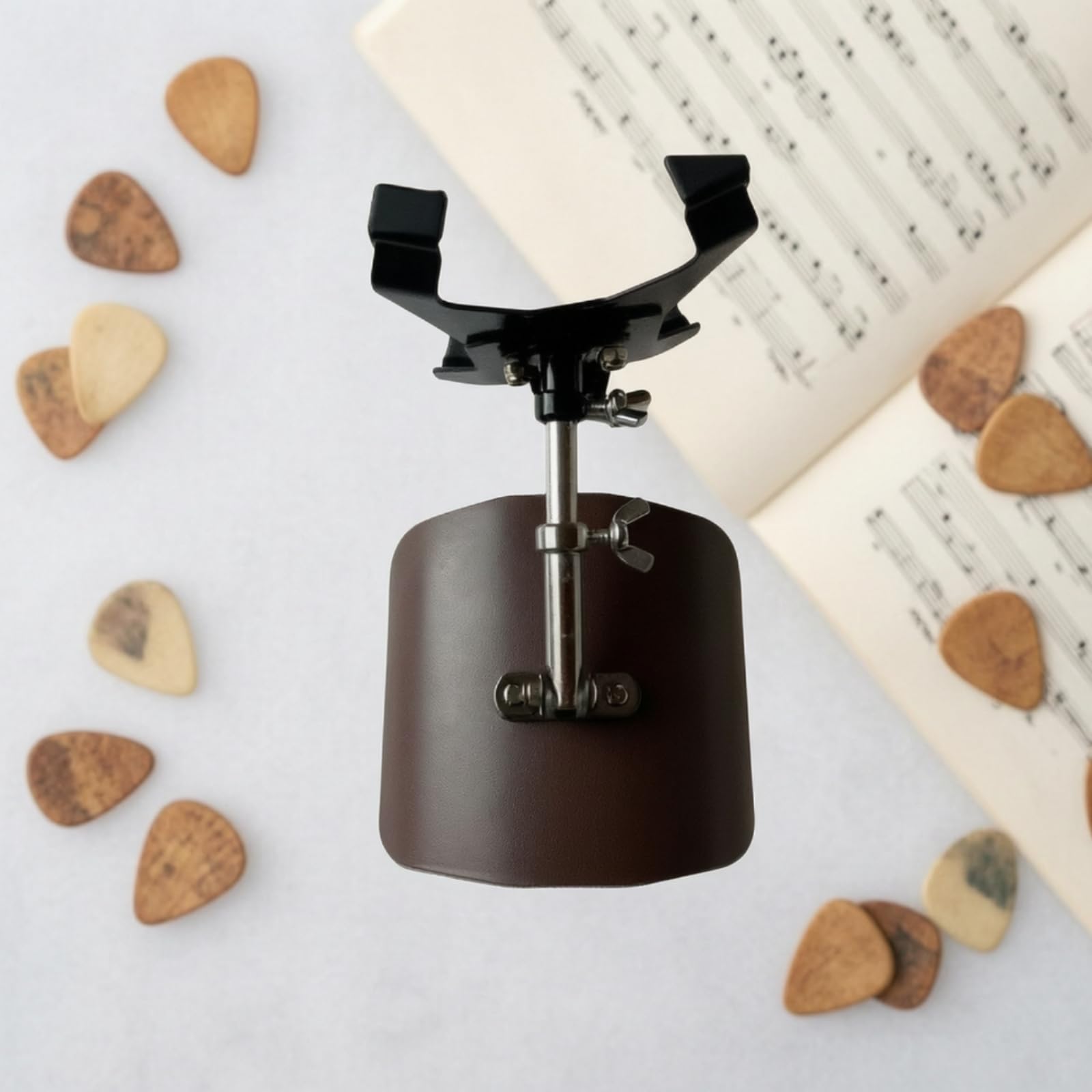 Reggi Chitarra Portatile Reggichitarra Leggero Supporto per Studio, Concerti, Array, Caffè Con Morsetto Argento, Supporto Per Chitarra Classica Con Morsetto Argento