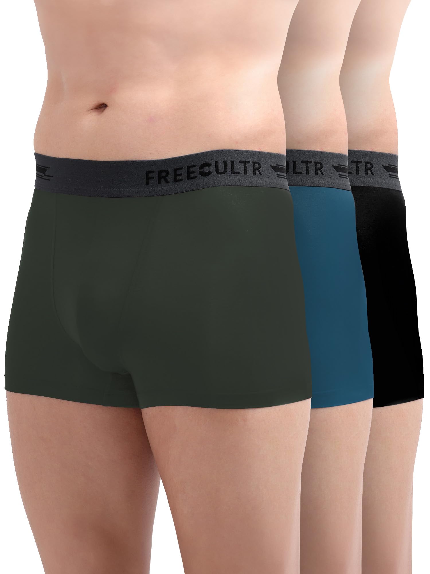freecultr Men's Underwear Micromodal Airsoft Trunk – Ultra Soft, Sweat Proof, Non-Itch, No Chafing, Anti Bacterial Fabric (Pack of 3) | Mens Underwear Combo Pack of 3-picture-15