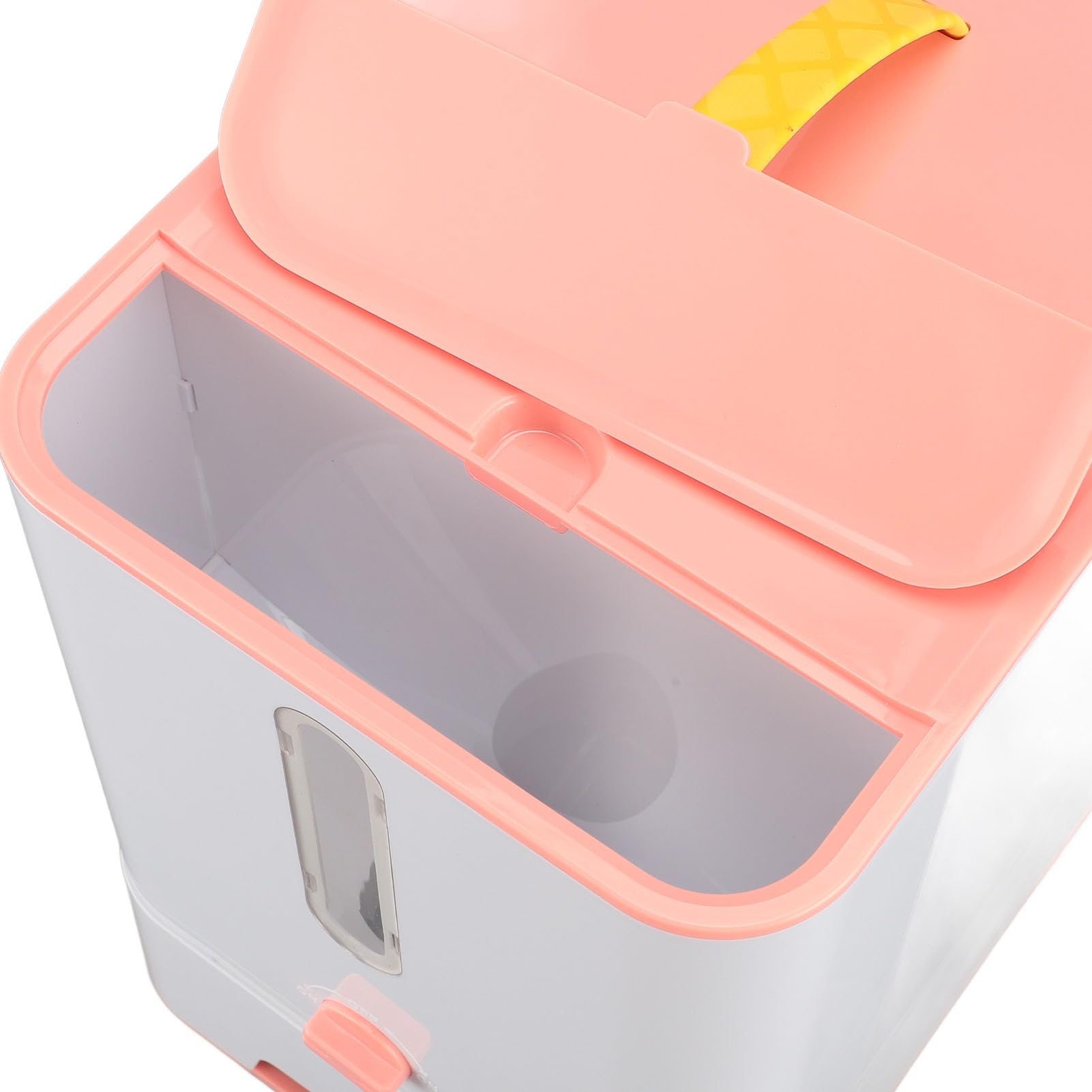 Contenitore per alimenti per animali domestici, dispenser portatile per cibo per cani e gatti, organizer per snack di grande capacità, design compatto salvaspazio, stile semplice per casa