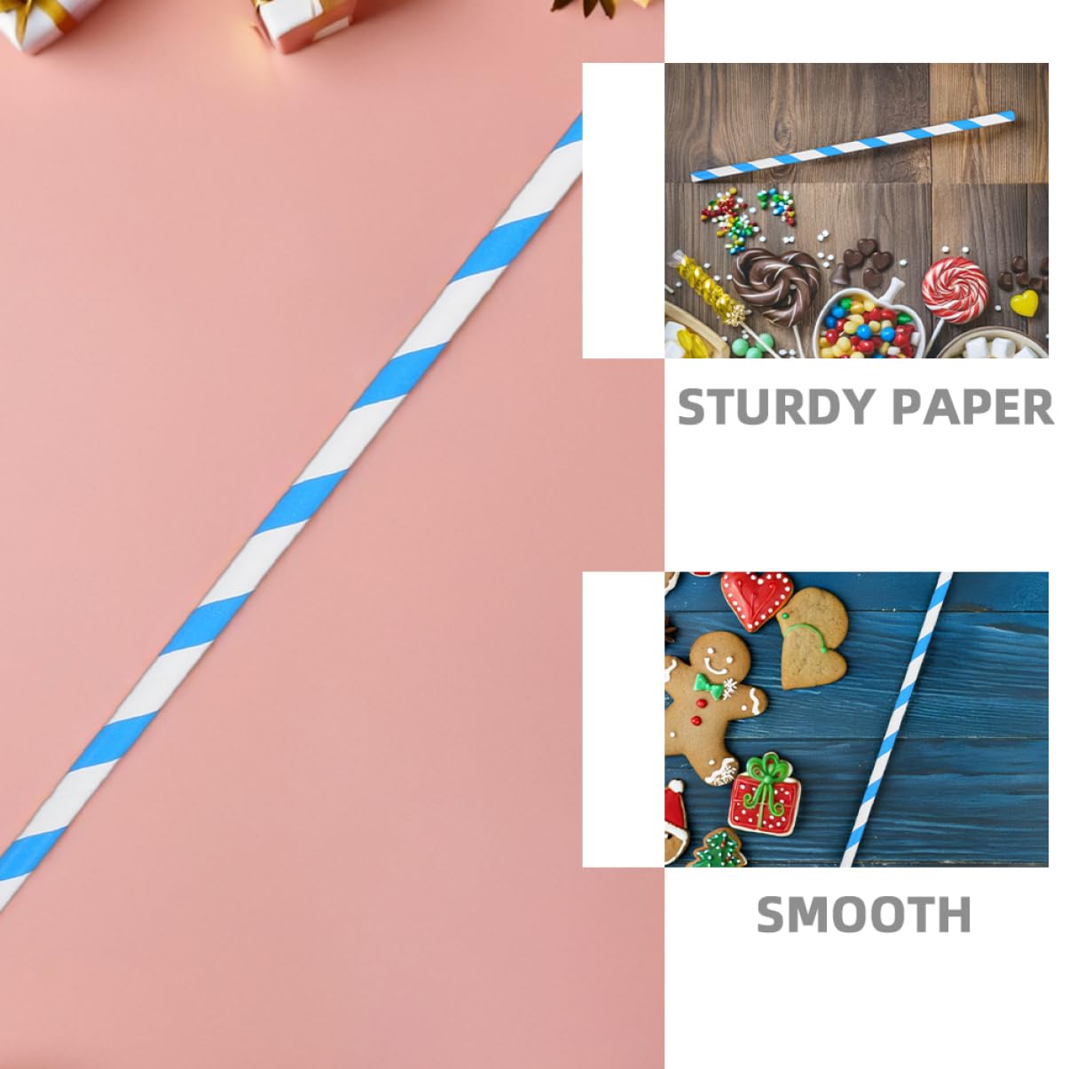 MAGICLULU 150 Stück Gestreifte Lollipop Sticks für Gewerbliche Maschinen Süßigkeiten Sticks für Partys Hochzeiten und Große Veranstaltungen