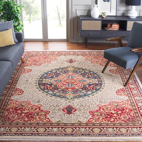 SAFAVIEH Kashan 8x10 Area Rug Ivory & Red