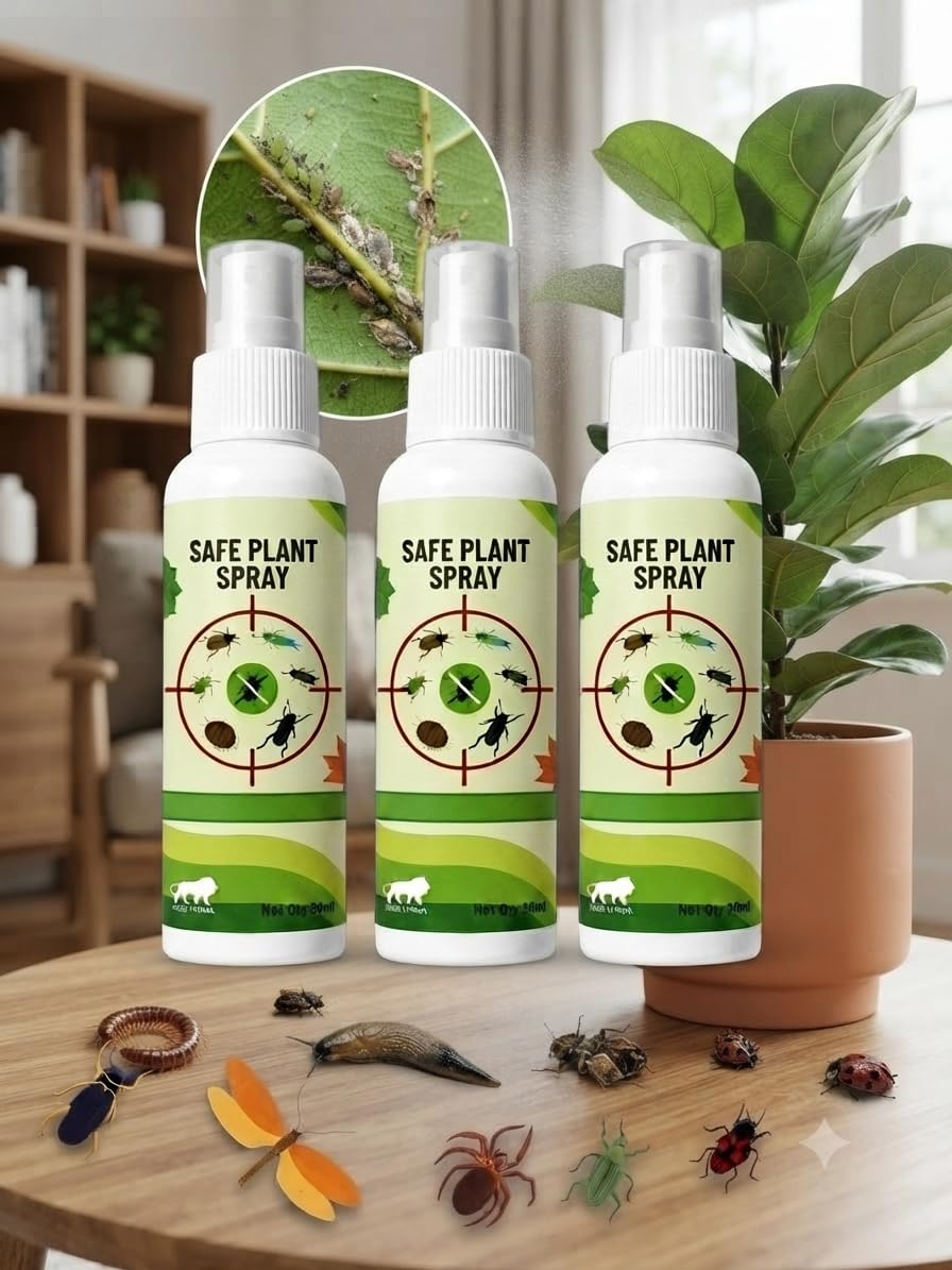 Safe Plant Spray for Indoor and Outdoor Plants, Pest Control Solution, Natural Formula, 100ml, (Pack of 03)-image-39