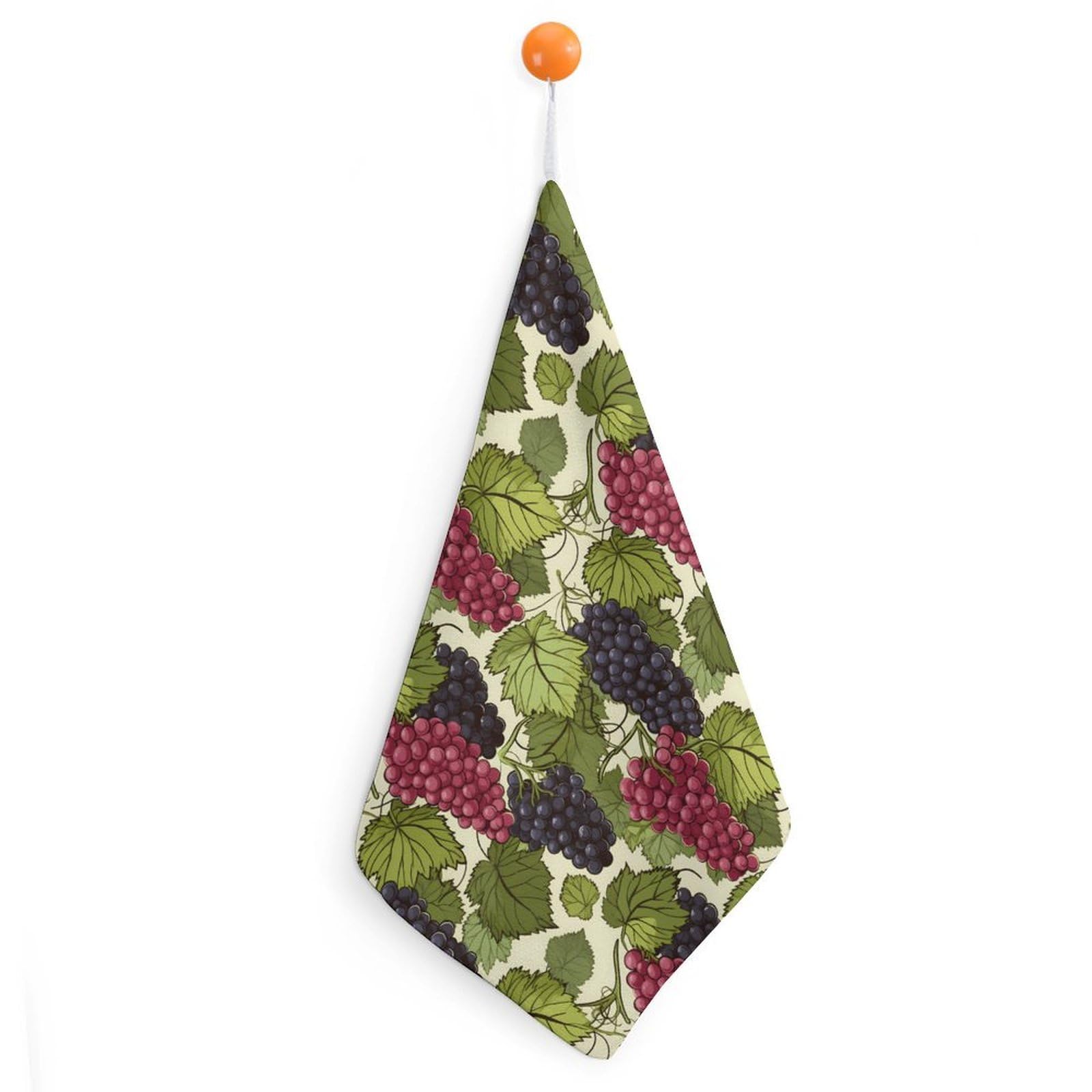 CGSBNGHA Food Grapes Hand Towel Hanging Face Towels Cleaning Cloths Handkerchief for Bathroom Kitchen