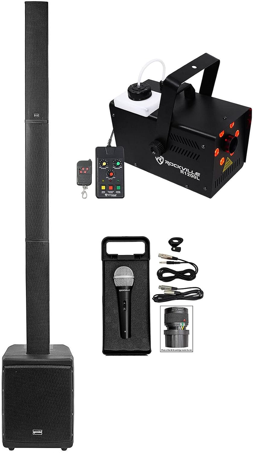 Gemini WRX843 Column Line Array Portable PA DJ Speaker+8