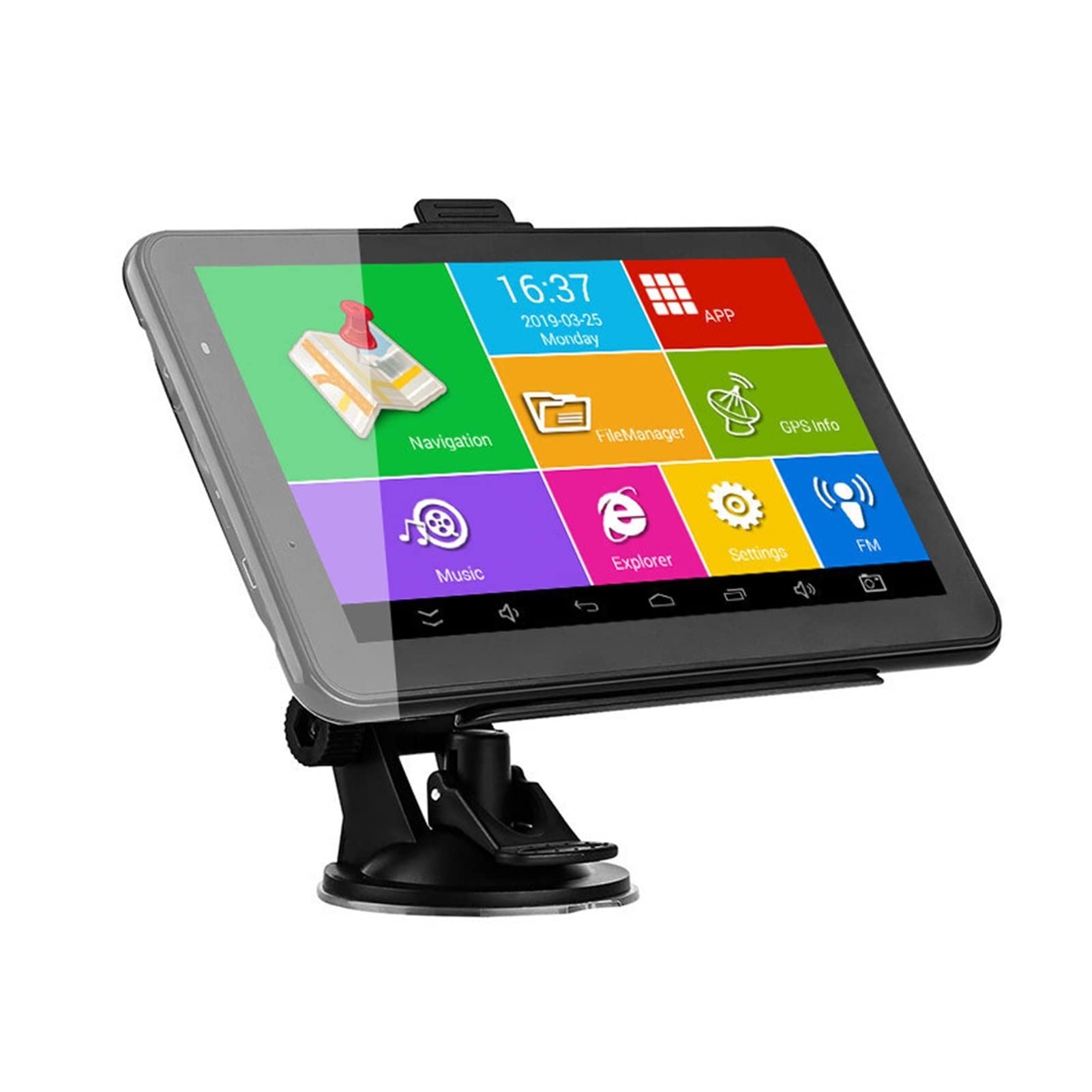 Navigazione GPS per camion, camper, auto Auto da 7 pollici GPS Navigazione 2 in 1 tablet PC 16 GB. WiFi Auto Navigator. Facile da usare (Color : Noir, Size : Standard)
