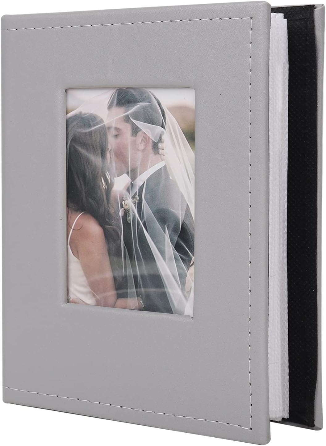 RECUTMS 100 Pocket Album 4x6 Small Photo Albums 100 Vertical photo Album Wedding Album Family Baby Girl Anniversary Graduation Picture Book Travel Albums (Grey)
