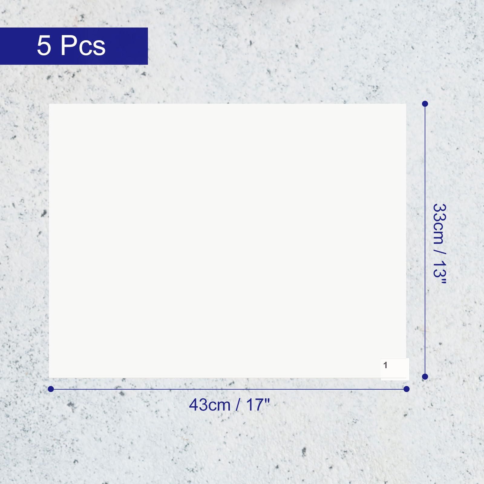 sourcing map 5Pcs Tapis Adhésifs pour Salle Blanche, 13" X 17" en Polyéthylène, Capture la Saleté Et la Poussière, pour Salle Blanche, Entrepôt, Laboratoire, Blanc