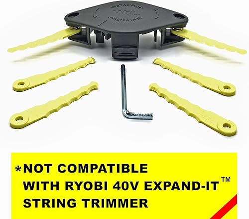 Miniatura 2 de WETOOLPLUS ACFHRL2 - Cabezal para malezas compatible con Ryobi 18V, 24 V y 40 V, apto para RY40210 RY40210A con 6 cuchillas reemplazables Ryobi Weed