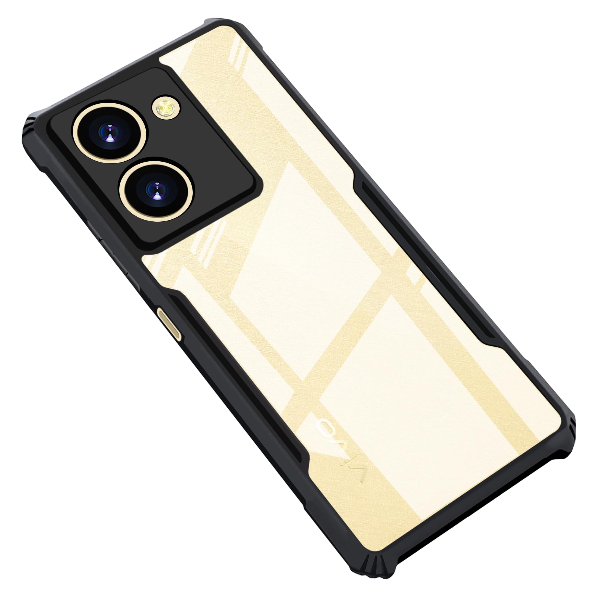 CEDO Vivo Y36 (4G) Back Case Cover | Camera Protection Shockproof Bumper-Edge | Acrylic Crystal Clear 360 Degree Protection TPU+PC | Transparent Eagle Back Case Cover (Black) (B0CL721FRT) Amazon Price History, Amazon Price Tracker