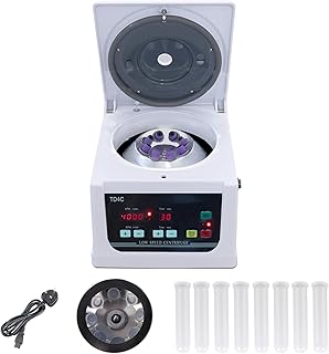 Electric Lab Benchtop Centrifuge Machine Digital Laboratory Centrifuge with Timer and Speed Control 4000rpm Capacity 10/15ml x 8 Tubes 220V for Laboratory Medical Practice