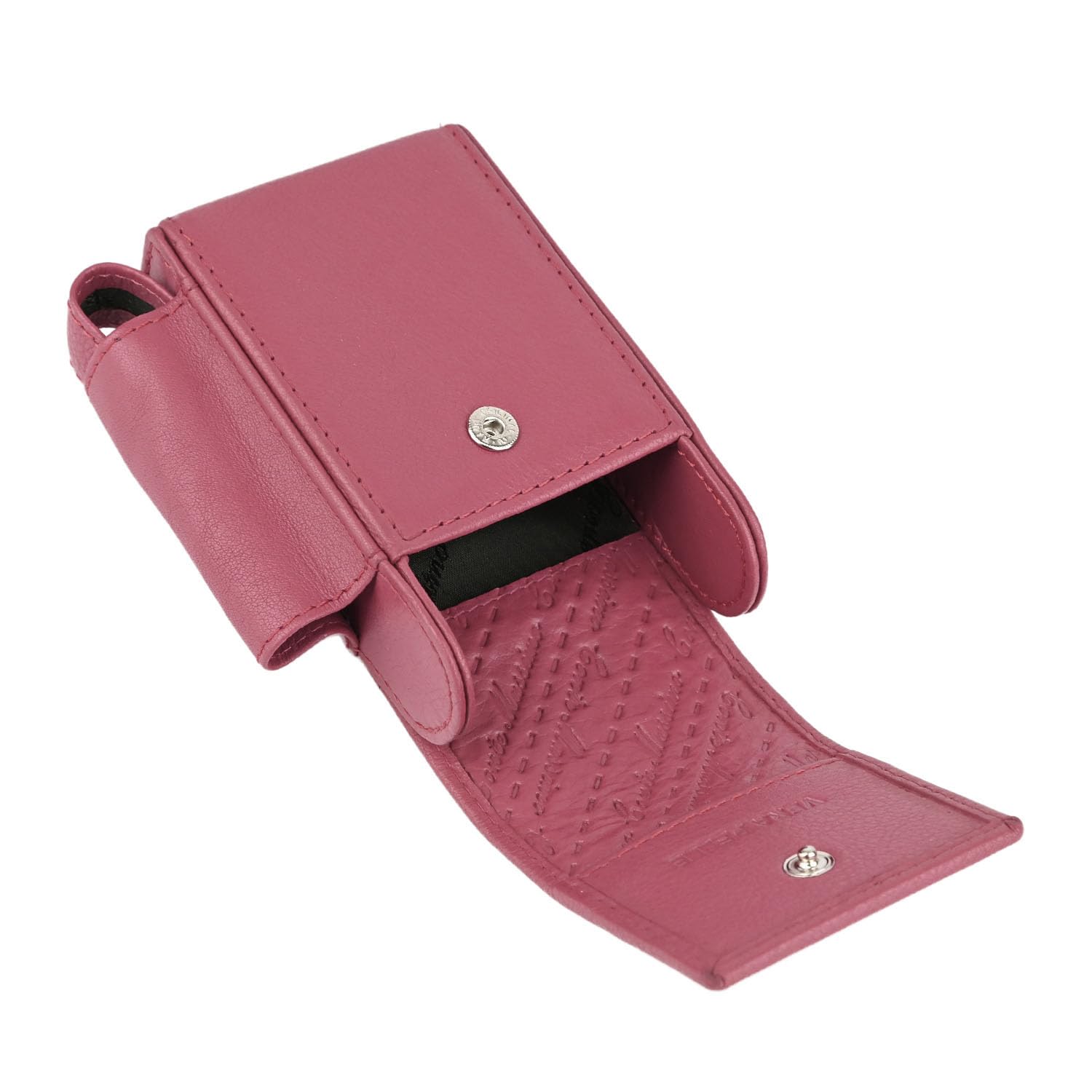 Conte Massimo Estuche para Cigarrillos de Piel Auténtica, con Porta Encendedor, para Hombre y Mujer, Estuche para Paquete y Encendedor