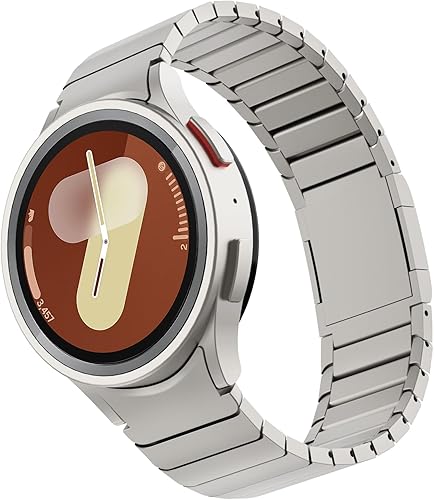 FULLIFE Compatible con Samsung Galaxy Watch 7, 6, 5, 4, correa de 1.575 pulgadas, 1.732 pulgadas, acero inoxidable con cierre magnético, correa sin