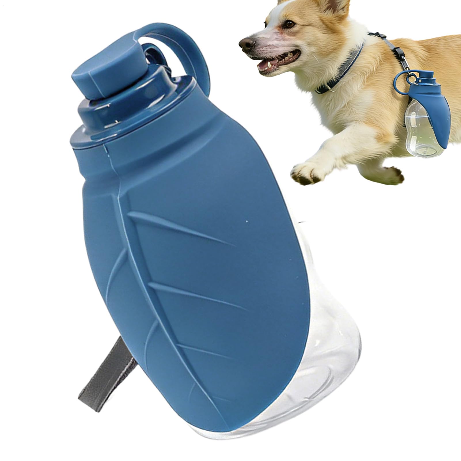Botella de agua para perros y comedero antiderrames portátil para jaula de mascotas