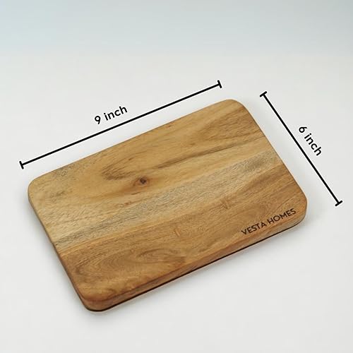 Miniatura 6 de Vesta Homes Juego de 3 tablas de cortar para cocina, tabla de cortar de madera grande  Tabla de embutidos de acacia  Bandejas de madera para carne,