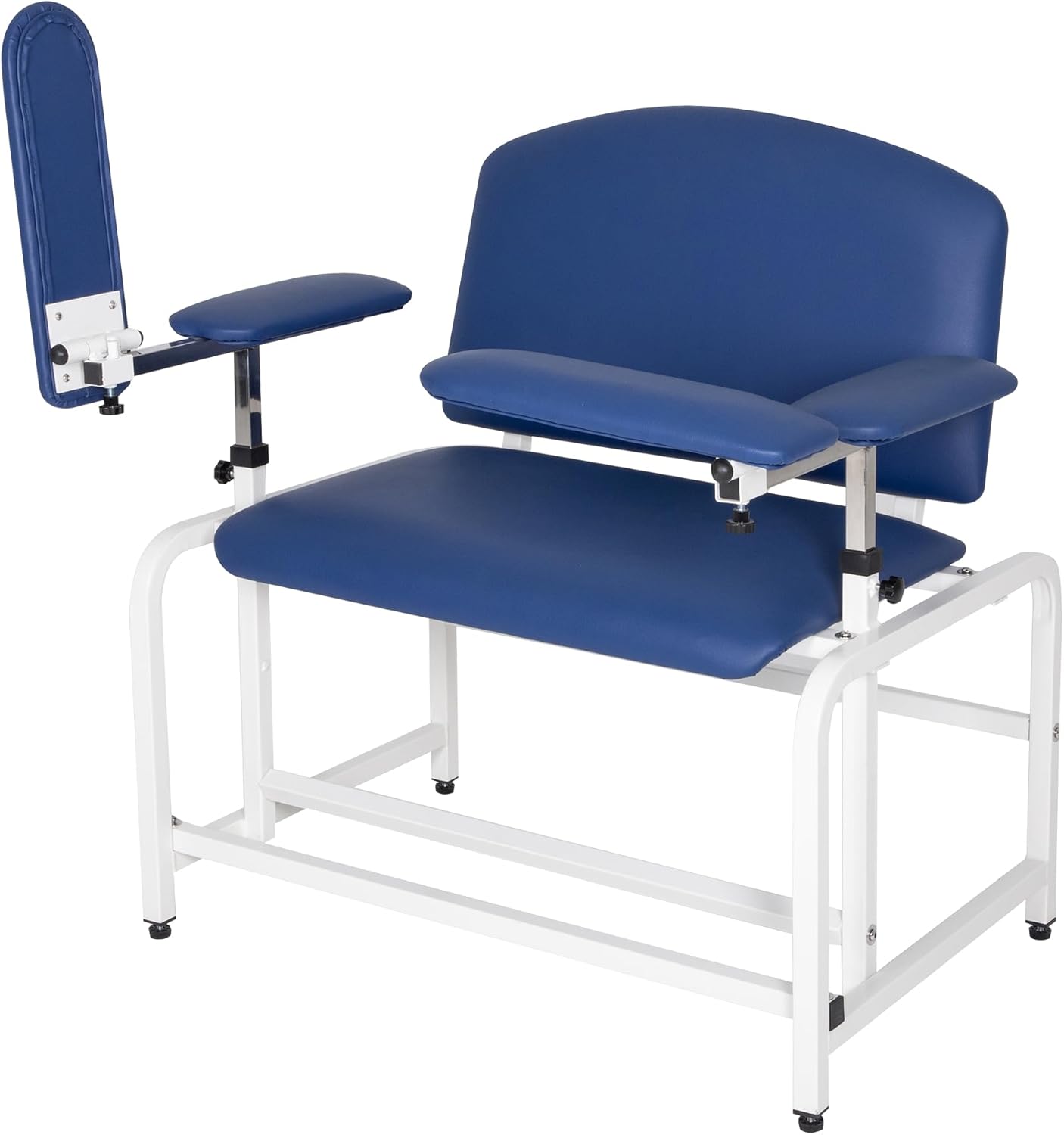 COOLWAVE Extra Thick Padded Bariatric Phlebotomy Chair with Arms Blue