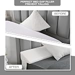 Oreiller de lit pour tête de lit Remplisseur de matelas Remplissage de lit(0-8") Oreillage de lit entre vos têtes de lit et matelas, Tête de lit Oreil (blanc, Twin(40"x6"x10"))