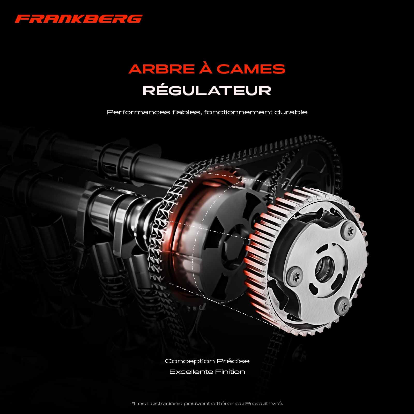 Frankberg Réglage d'arbre à cames côté admission 11367545862 | Compatible avec: Coupé Série 3 E46, RCZ -, 508, DS5, 308 4A 4C, M.i.n.i Cabriolet R57, Série 3 F30F80